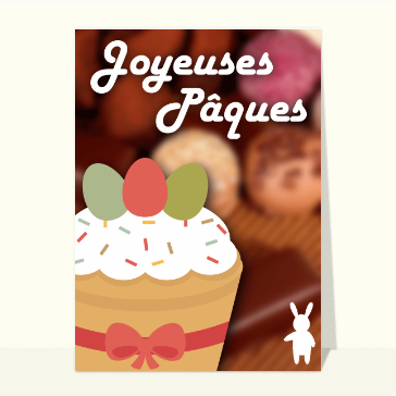 Carte de Pâques : Du chocolat pour Pâques