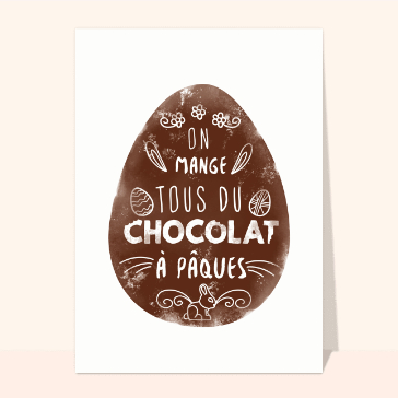 On mange tous du chocolat à pâques