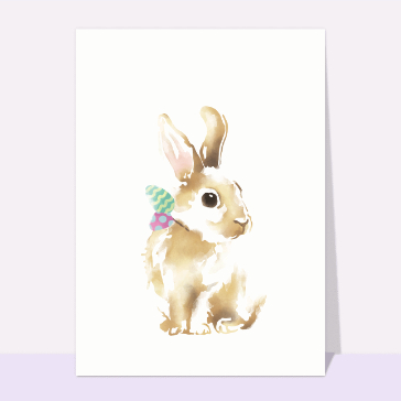 Aquarelle de lapin de Pâques