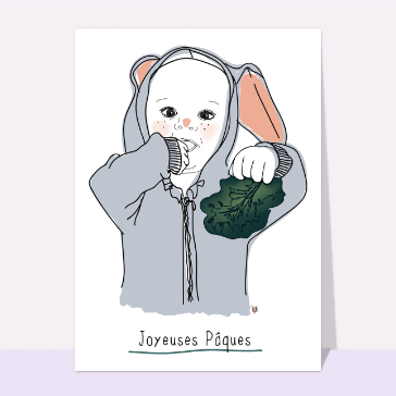 Joyeuses Pâques déguisé en lapin