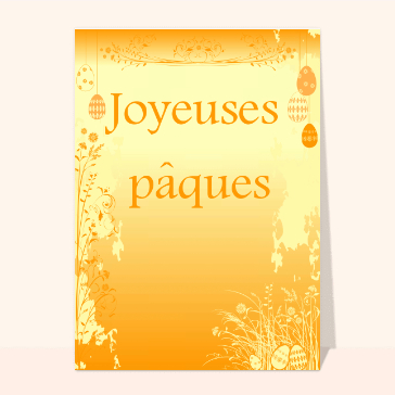Joyeuse paques orange