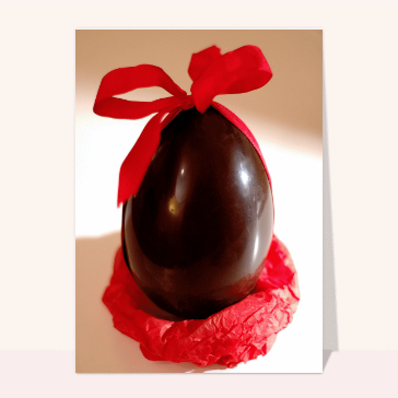 Carte de Pâques : Oeuf de paques