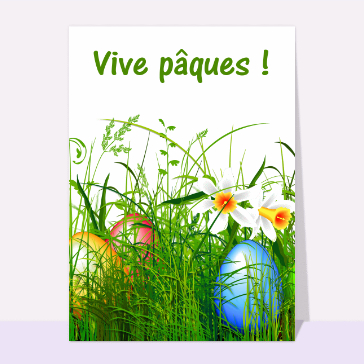 Carte de Pâques : Vive paques