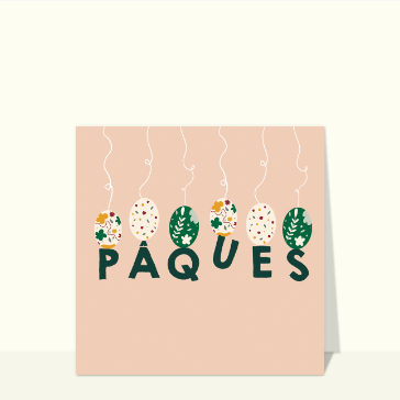 Pâques 6 lettres et 6 oeufs