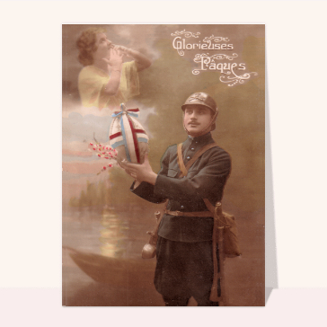 Carte ancienne glorieuses paques