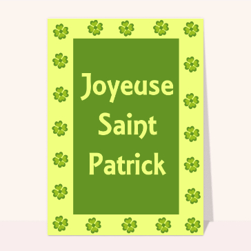 Carte Saint Patrick : Joyeuse Saint Patrick