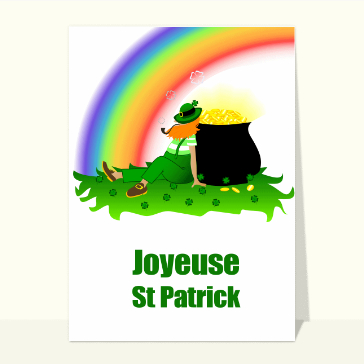 Joyeuse St Patrick avec un arc en ciel