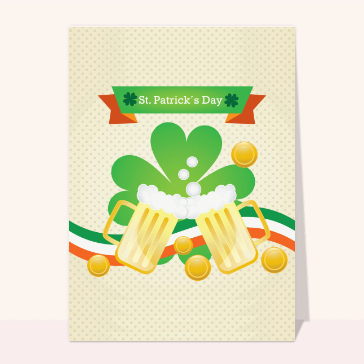 Carte Saint Patrick : On trinque à la St Patrick