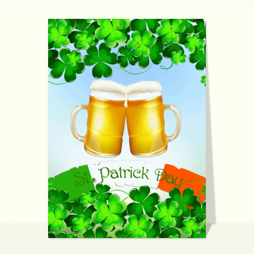 Carte Saint Patrick : St Patrick Day très colorée