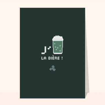 Carte Saint Patrick : J'aime la bière