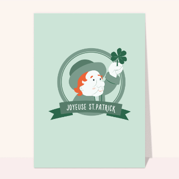 Religieux, saints et fêtes diverses : Joyeuse Saint Patrick avec un trèfle