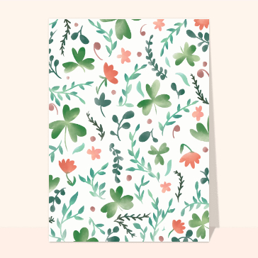 Religieux, saints et fêtes diverses : Couverte de trèfles et de fleurs
