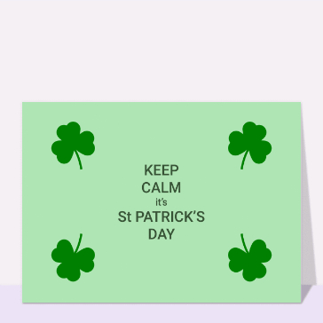 Keep calm It`s St Patrick`s day Cartes Saint Patrick