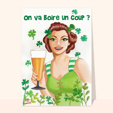Carte Boire un coup pour la St Patrick