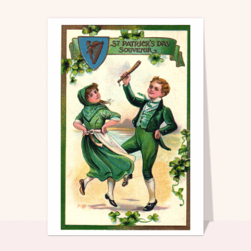 Carte ancienne Saint Patrick : Souvenirs de la Saint Patrick