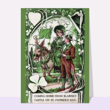 Coming home on St Patrick's Day Cartes anciennes Saint Patrick