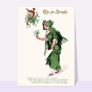 Irish hearts on St Patrick's Day Cartes anciennes Saint Patrick