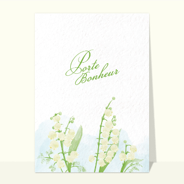 Porte bonheur et brins de muguet du 1er mai