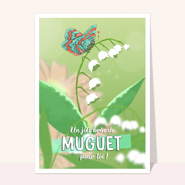 carte 1er mai : Joli brin de muguet pour toi