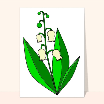Dessin brin de muguet