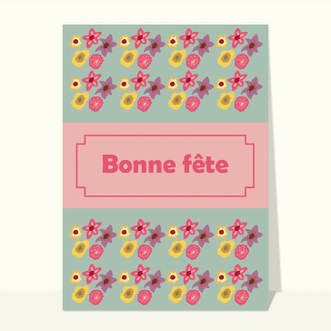Broderie bonne fête
