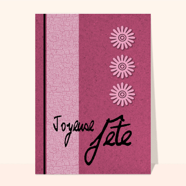 Joyeuse fête rose