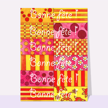 carte pour souhaiter une fête : Bonne fete scrapbooking