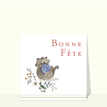 Bonne fête petit chat et sa pelote