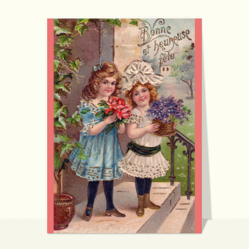 Petites filles sur des marches
