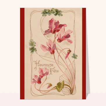 Heureuse fête avec des fleurs
