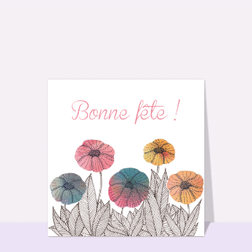 Bonne fête fleurie et dégradés