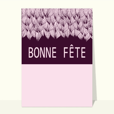 Bonne fête sur fond rose