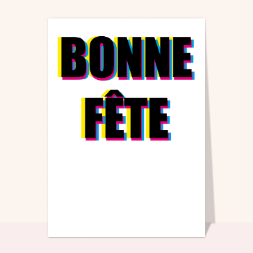Bonne fête en relief