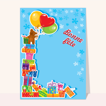 Bonne fête une tour de cadeaux