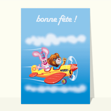 Bonne fête dans un petit avion