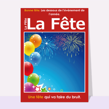 Carte bonne fête couverture de magazine : Magazine La Fête