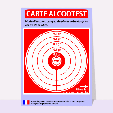 carte humour : Carte alcootest