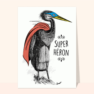 Humour : Super héron le super héro des oiseaux