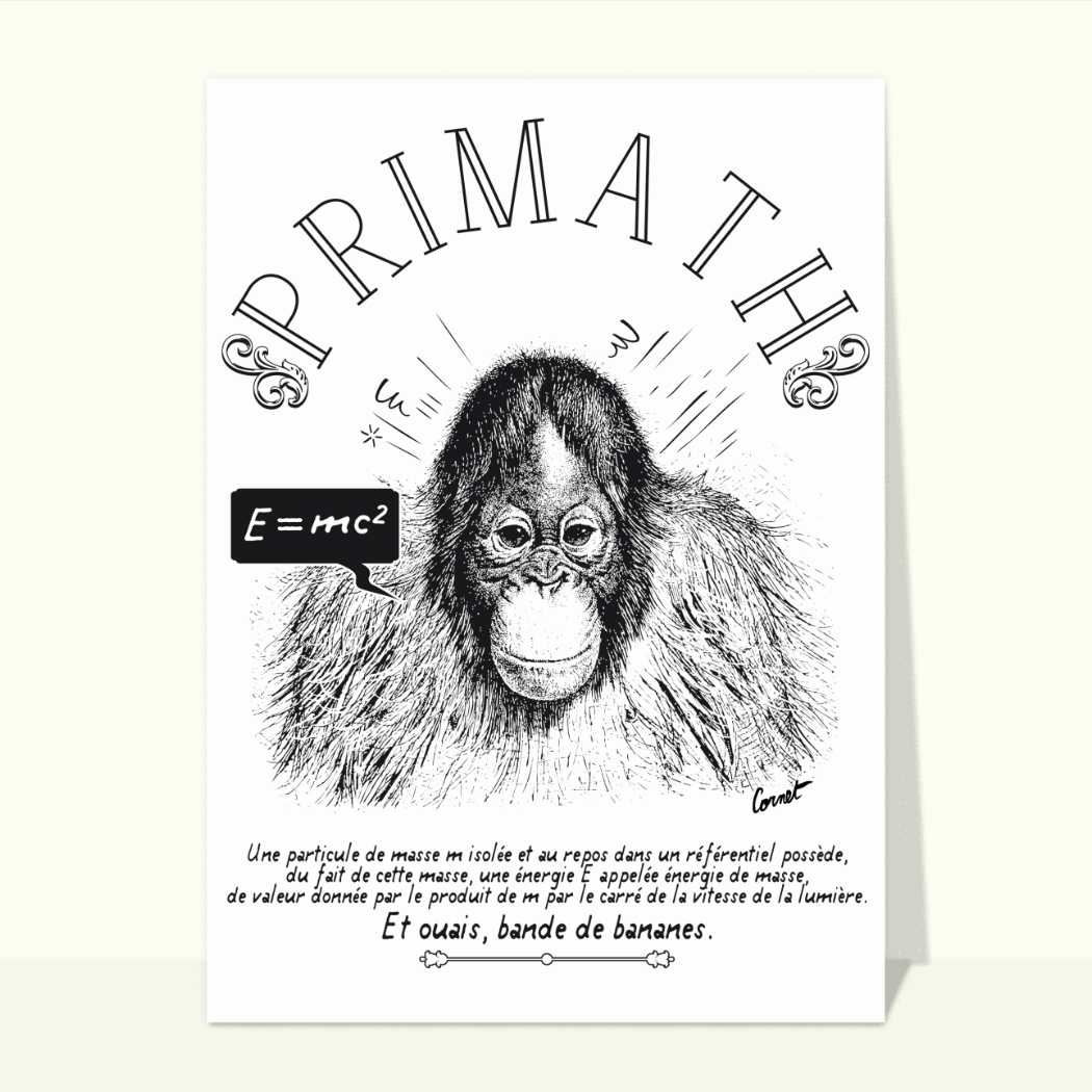 4 Images 1 Mot Poule Singe Carte Singe Orang-outan Matheux : Envoyer une vraie Carte Humour dès 0,99€  - Merci Facteur