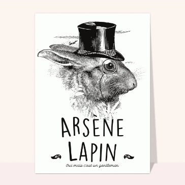 carte humour : Arsène Lapin le gentleman