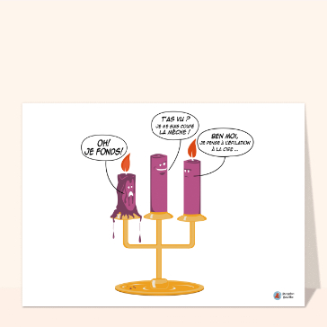 carte humour : Des histoires de bougies