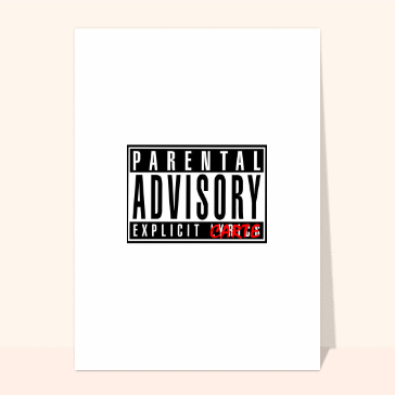 Parental advisory explicit carte