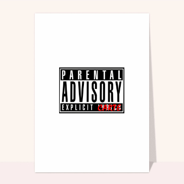Humour : Parental advisory explicit carte