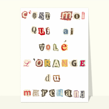 Humour : Qui a vole l orange du marchand
