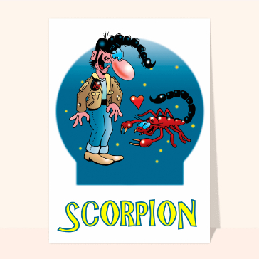 Carte humour horoscope : Le signe du scorpion