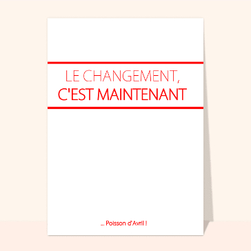 Le changement c'est maintenant