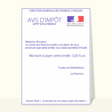 Avis d'imposition bidon