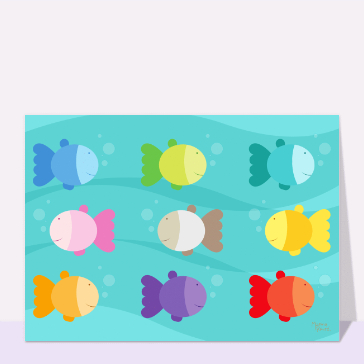 Humour : Les poissons d`avril multicolore