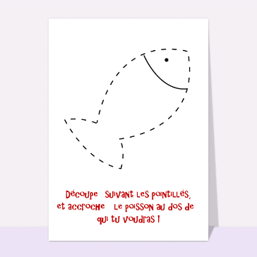 Humour : Poisson d avril a decouper