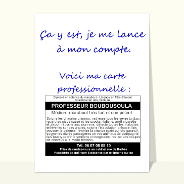 Humour : Nouvelle carte professionnelle